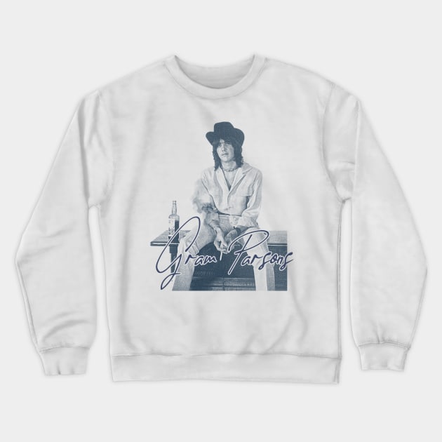 Gram Parsons // Outlaw Country Vices Tribute Crewneck Sweatshirt by darklordpug